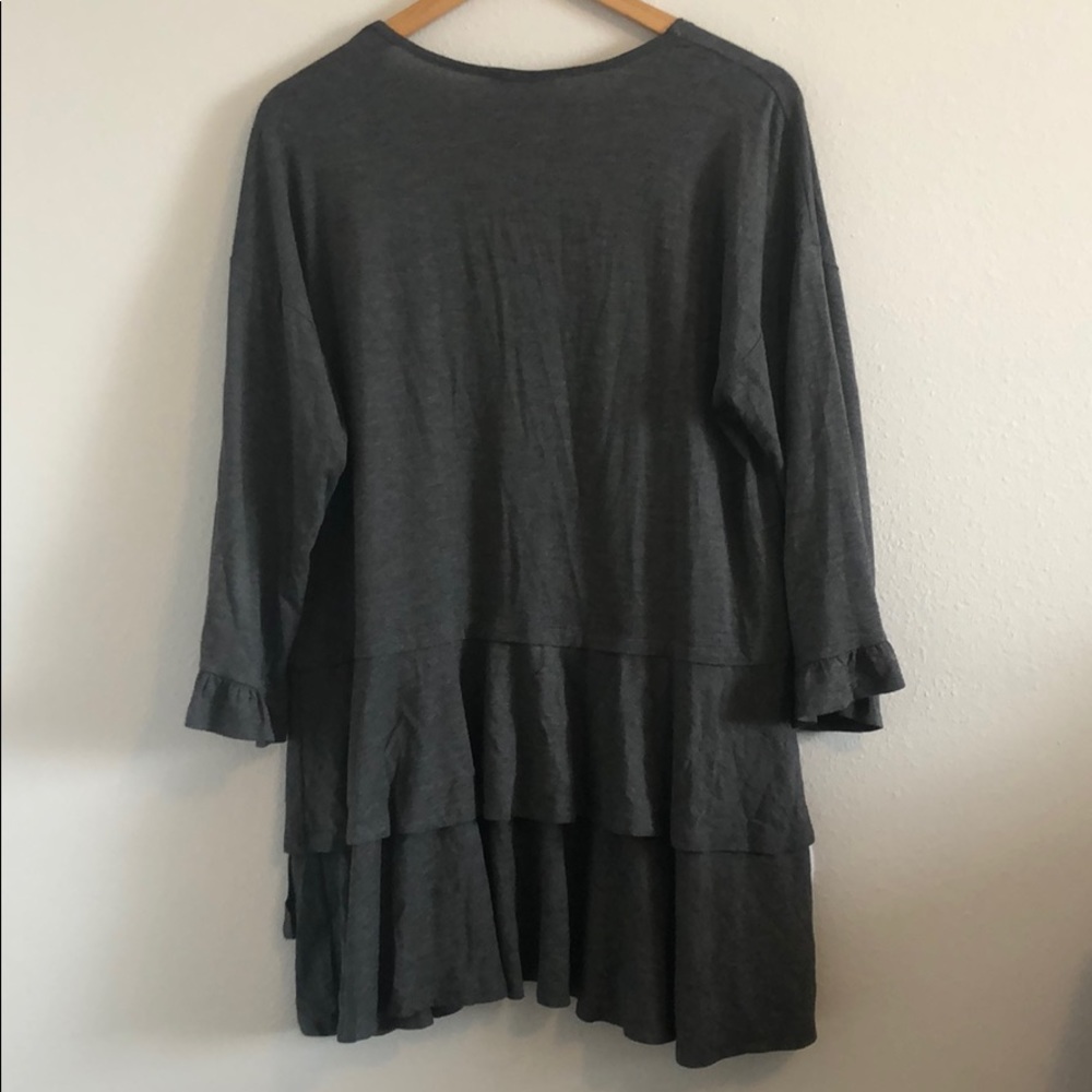 Tiered ruffle cardigan